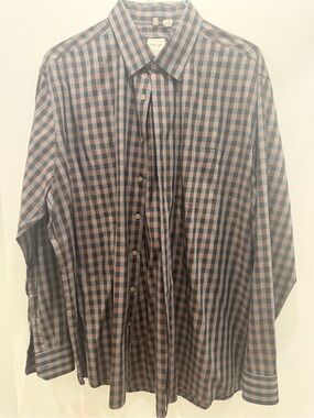 Haupt Relaxed Fit Check Button-Down Shirt in Blue & Brown